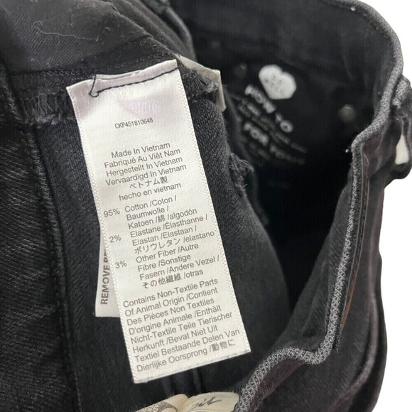 Madewell Cali Demi Boot Jeans Black Starkey Wash Women’s Size 25 Cropped Flare - Picture 12 of 13